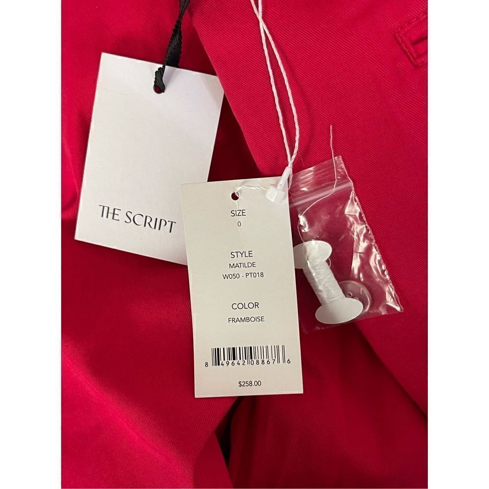 The Script Red Matilde Pants Size 0 NWT - Picture 7 of 8